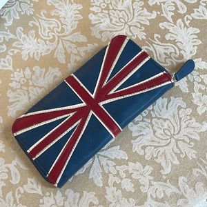 Charming Charlie faux leather Union Jack wallet